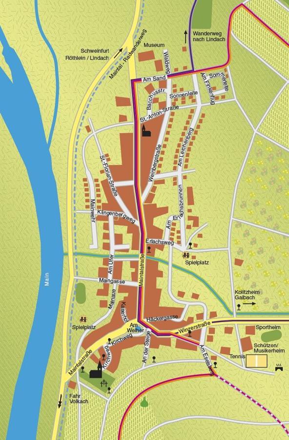 Ferienwohnung Am Mainradweg - Beuerlein Martin Kolitzheim Zewnętrze zdjęcie